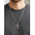 cheap Accessories-United States 250th Anniversary Men's Stainless Steel American Flag Cross Pendant Necklace, Durable and Stylish, Perfect for Independence Day, US and Casual Everyday Wear