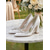 cheap Bride-Women's Ivory Satin Block Heel Pumps – Elegant Bridal Shoes for Outdoor Garden Weddings