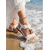 baratos noiva-Sandálias rasteiras brancas femininas com estampa floral, elegantes sapatos de noiva com detalhes em renda, sandálias para casamento na praia.