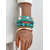 economico Accessori per le vacanze-Set di braccialetti in lega acrilica da donna, braccialetti alla moda multicolore e gioielli impilabili con perline, accessori da polso casual in stile boho resort per vacanze, viaggi in spiaggia, uso quotidiano e occasioni di svago