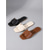 abordables Mujeres-Sandalias planas marrones para mujer: cómodas sandalias veganas de piel sintética para vacaciones en la playa y escapadas de verano. &amp;ropa de resort tropical