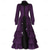 economico Vestito-Gotico Vittoriano Medievale Lunghezza lunga Vestito con accessori Lunghe Strega Fata A righe Costume Per donna Fantasia Halloween Carnevale Performance Fiera Rinascimentale LARP Adulti Vestito