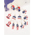 cheap Accessories-United States 250th Anniversary Women's Alloy Patriotic Dangle Earrings, Multiple USA Flag &amp; Heart Styles, Red White Blue Statement Jewelry for Party &amp; Festival Wear