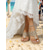 baratos noiva-Sandálias rasteiras femininas cor champanhe com strass e pérolas, elegantes sapatos de noiva com tira em T para casamentos na praia.