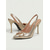 abordables Madre de la Novia/Novio-Zapatos de tacón de aguja con tira trasera y adornos de cristales dorados para mujer, elegantes zapatos de vestir con punta puntiaguda para la madre de la novia en bodas en la ciudad.