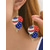cheap Accessories-United States 250th Anniversary Women's Alloy Patriotic Dangle Earrings, Multiple USA Flag &amp; Heart Styles, Red White Blue Statement Jewelry for Party &amp; Festival Wear