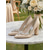 cheap Bride-Women's Ivory Satin Block Heel Pumps – Elegant Bridal Shoes for Outdoor Garden Weddings
