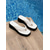 abordables Femmes-Tongs blanches à plateforme pour femmes - sandales compensées confortables et épaisses, idéales pour les vacances tropicales au bord de la piscine dans les complexes hôteliers de luxe. &amp;vacances d'été