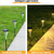 billige Landskapslys-Utendørs solcelledrevet IP65 vanntett trompetblomsterlampe, varm hvit + RGB, hagesti plendekor, gårdslandskapsbelysning, utendørs dekorativ aksentlampe, projektorlampe for hagen