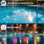 preiswerte Unterwasserlampen-Schwimmende Poolleuchten, RGB-Farbwechsel-Solar-Poolleuchten mit 9 dynamischen Lichtmodi, IP44 wasserdicht, zum Aufhängen, für Teich, Badewanne, Whirlpool, Gartenparty