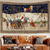 cheap Wall Tapestries-Medieval Knight Archer Hunting Scene Soldiers With Flags Starry Night Sky Wall Tapestry Vintage Gothic Heraldic Art Wall Hanging For Living Room Bedroom Man Cave Home Decor History Gift