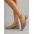 voordelige Moeder van de Bruid/De Bruidegom-Zilveren muiltjes met lage hak voor dames - elegante schoenen voor de moeder van de bruid bij een bruiloft in de stad.