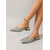voordelige Moeder van de Bruid/De Bruidegom-Zilveren muiltjes met lage hak voor dames - elegante schoenen voor de moeder van de bruid bij een bruiloft in de stad.