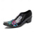 preiswerte Loafer aus hochwertigem Leder-Schwarze Herren-Lederslipper mit Blumenstickerei – hochwertige Schuhe für Hochzeiten und festliche Abendessen