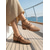 cheap Women's Flats-Women's Sophisticated Brown Woven Slides - Breathable Hollow-Out Flat Sandals for Luxury Cruise Vacations, Yacht Deck Lounging &amp; Summer Resort Wear