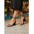 cheap Heeled Sandals-Women's Black Block Heel Sandals - Elegant Ankle Strap Heels with Sparkling Rhinestone Band for Summer Evening Parties, Luxury Resort Vacations &amp; Cocktail Events
