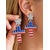 economico Accessori-Orecchini pendenti patriottici da donna in acrilico, gioielli vistosi rossi, bianchi e blu in vari stili per la celebrazione del 250° anniversario dell'America, il giorno dell'indipendenza e l'abbigliamento casual di tutti i giorni.