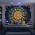 cheap Wall Tapestries-Bohemian Galaxy Mandala Wall Tapestry Starry Night Sky Peacock Feather Medallion Wall Hanging Psychedelic Celestial Art Home Decor Bedroom Living Room Backdrop