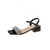 cheap Mother of Bride/Groom-Women's Green Block Heel Sandals with Crystal Embellished Strap, Elegant Mother of the Bride Shoes for Garden Wedding, Comfortable Low Heel Dress Sandals for Outdoor Ceremony