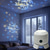 abordables lumières de projecteur de galaxie d'étoile-Projecteur LED rotatif dynamique, veilleuse océanique rechargeable USB, rotation à 360°, avec motifs dynamiques flocons de neige, océan et Noël, pour chambre, salle de bain ou couloir.