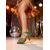 cheap Latin Shoes-Women's Green Rhinestone Latin Dance Shoes, Strappy High Heel Ballroom Sandals for Salsa, Cha-Cha, Tango &amp; Performance