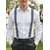 billige Bryllup ACC-Elastiske justerbare seler i polyester for menn i flere farger for bryllupsfester, kontorpendling, forretningsantrekk og formell bruk