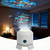 abordables lumières de projecteur de galaxie d'étoile-Projecteur LED rotatif dynamique, veilleuse océanique rechargeable USB, rotation à 360°, avec motifs dynamiques flocons de neige, océan et Noël, pour chambre, salle de bain ou couloir.