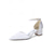 baratos Mãe da Noiva/Namorado-Sapatos de salto bloco azul-marinho para mulheres, com bordado em renda e detalhes em miçangas, elegantes sapatos para a mãe da noiva em casamentos na cidade, sapatos de salto alto com bico fino para
