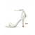 baratos noiva-Sandálias femininas prateadas de salto alto - sapatos de noiva elegantes com tira de pérolas para casamentos no jardim.