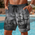 abordables Retro Vintage &amp; Ética-Hombre Náutico Velero Textura grunge Boxers de Natación Pantalones de Natación Pantalones de Surf Media cintura Retro Antiguo Exterior Vacaciones Uso Diario Bolsillos laterales Forro de malla Cintura