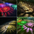 halpa Pathway Lights &amp; Lanterns-1 pakkaus kirkkaita aurinkokennolla toimivia polkuvalaisimia, RGB-väriä vaihtavia + lämpimän valkoisia LED-aurinkokennovaloja ulkokäyttöön, IP67-vedenpitäviä aurinkokennolla toimivia polkuvalaisimia, aurinkoenergialla toimivia puutarhavalaisimia kävelytie