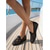 economico Ballerine da donna-Espadrillas da donna eleganti in rete nera - scarpe basse traspiranti con lacci e paillettes e suola morbida, ideali per crociere e viaggi in yacht di lusso. &amp;abiti da resort estivo