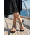 cheap Slide Sandals-Women's Chic Black Shimmer Thong Sandals - Comfortable Low Block Heel Slide Sandals with Ring Detail for Cruise Ship Dinners, Yacht Parties &amp; Summer Evening Galas