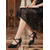 economico Anni 1920 &amp; Era Gatsby-scarpe flapper da donna Gatsby anni '20 - eleganti décolleté Mary Jane nere con strass scintillanti e design traforato &amp;cinghie incrociate per balli da sala, feste formali &amp;matrimoni d'epoca