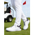 billige Herresko til golf-Herre golfsko, hvitt kunstskinn, lett, pustende, slitesterkt grep, ideell for golfbaner, utendørssport og fritidsklær