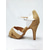 abordables Zapatos de baile latino-Zapatos de baile latino para mujer con tiras beige y blancas: calzado de baile profesional para actuaciones. &amp; práctica