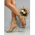 abordables Invité au mariage-Sandales vertes à brides et talons hauts pour femmes - chaussures élégantes pour invitées à un mariage champêtre