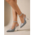 cheap Wedding Guest-Women's Silver Embellished Slingback Heels - Elegant Guest Shoes for City Weddings
