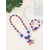 abordables Accesorios-Conjunto de collar y pulsera patrióticos de acrílico para mujer, joyería de cuentas rojas, blancas y azules de varios estilos para la celebración del 250 aniversario de Estados Unidos, el Día de la Independencia y para uso diario informal.