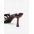 abordables Sandales à talons-Mules élégantes à pois marron pour femmes - mules chics en satin avec nœud et talon aiguille, parfaites pour les banquets, les dîners de luxe et les soirées d'été.