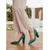 abordables Mère de la Mariée/Marié-Escarpins bleu marine à talons carrés pour femme, chaussures élégantes pour la mère de la mariée lors d'un mariage en ville, chaussures confortables à bout pointu et talon mi-haut pour les événements