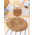 abordables Sacs de voyage pour vacances-Sac bandoulière rond bohème pour femme en paille tressée avec pompon, coloris beige et kaki, cabas d'été léger, idéal pour les vacances, les voyages et le quotidien.