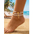 voordelige Vakantieaccessoires-Dames boho elastische enkelbandjes met kralen, gemaakt van legeringskralen, rekbaar, veelkleurig, trendy zomersieraden voor de voeten, perfect voor vakantie, reizen en dagelijks gebruik.