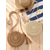 abordables Sacs de voyage pour vacances-Sac bandoulière rond bohème pour femme en paille tressée avec pompon, coloris beige et kaki, cabas d'été léger, idéal pour les vacances, les voyages et le quotidien.
