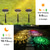 halpa Pathway Lights &amp; Lanterns-1 pakkaus kirkkaita aurinkokennolla toimivia polkuvalaisimia, RGB-väriä vaihtavia + lämpimän valkoisia LED-aurinkokennovaloja ulkokäyttöön, IP67-vedenpitäviä aurinkokennolla toimivia polkuvalaisimia, aurinkoenergialla toimivia puutarhavalaisimia kävelytie