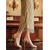abordables Años 1920 &amp; Era Gatsby-Tacones altos Gatsby para mujer de los años 20: elegantes sandalias de tiras doradas metalizadas con dije de diamantes de imitación brillantes. &amp;Tacón de aguja para fiestas temáticas estilo flapper,