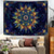 cheap Wall Tapestries-Bohemian Galaxy Mandala Wall Tapestry Starry Night Sky Peacock Feather Medallion Wall Hanging Psychedelic Celestial Art Home Decor Bedroom Living Room Backdrop