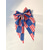 cheap Accessories-Women's Patriotic Polyester Bow Hair Clip, Large Multi-Pattern Flag Print Hair Bow Barrette for USA 250th Anniversary, Independence Day, Casual Wear, Travel and Vacation Styling