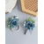 billige Bryllup ACC-Bryllupsboutonniere og håndleddskorsagesett for menn i støvete blått lyseblått polyesterstoff med imitert blomstermotiv, til brudgommen, skoleballet, fester og formelle kveldsarrangementer