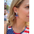 economico Accessori-Orecchini pendenti patriottici da donna in acrilico, gioielli vistosi rossi, bianchi e blu in vari stili per la celebrazione del 250° anniversario dell'America, il giorno dell'indipendenza e l'abbigliamento casual di tutti i giorni.